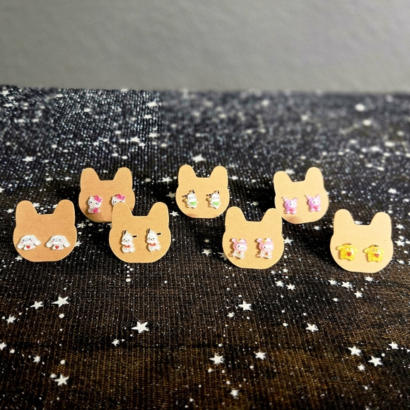 Custom Kuromi Hypoallergenic Stainless Steel Post Earrings - Picture 4 of 5